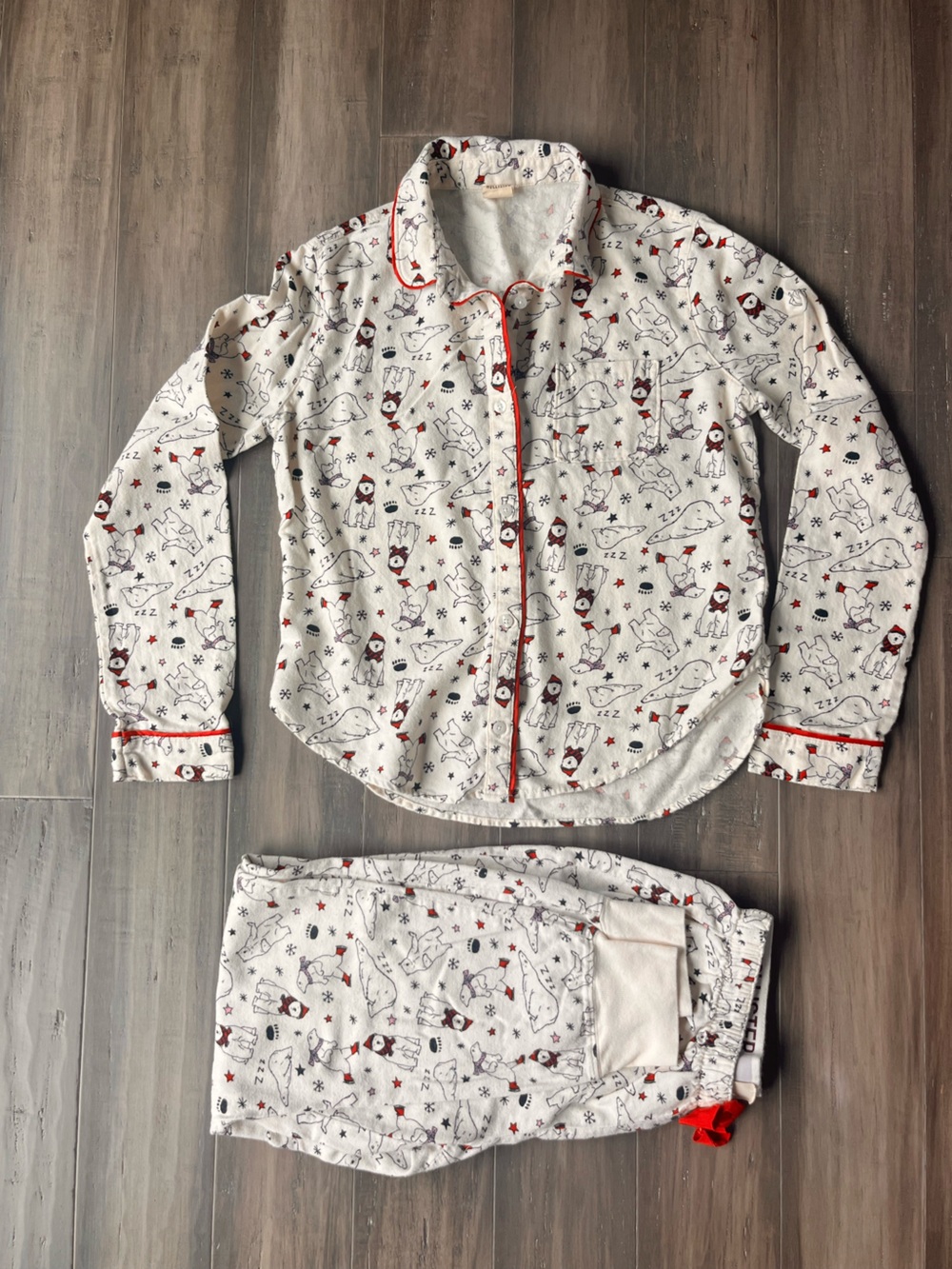 Cozy Hollister Polar Bear Flannel Pajama Set